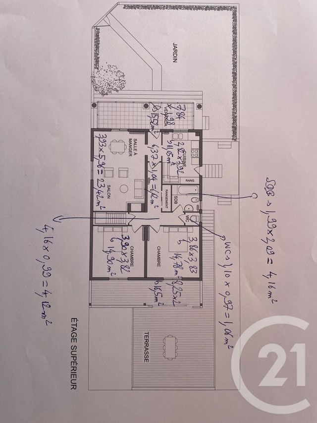 maison à vendre - 6 pièces - 158.75 m2 - TOULOUSE - 31 - MIDI-PYRENEES - Century 21 Idéa