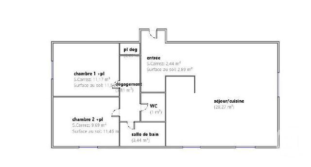 Appartement à vendre - 3 pièces - 63.0 m2 - TOULOUSE - 31 - MIDI-PYRENEES - Century 21 Idéa